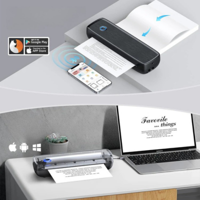 PrintGo - Draagbare draadloze inktloze thermische printer voor mobiel printen