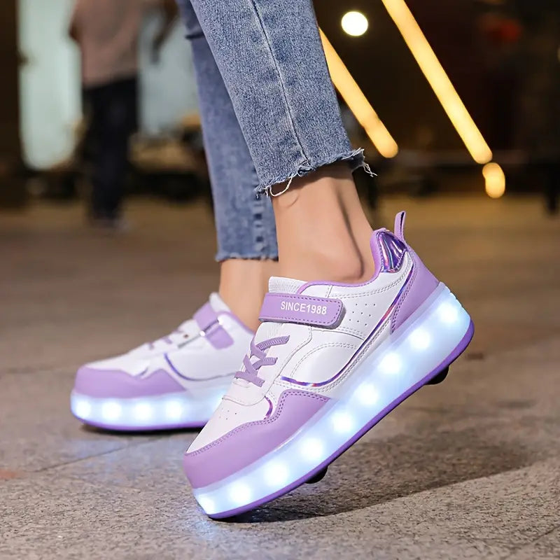 GlowRollers - Rolschaatsschoenen | Populaire sneakers met wieltjes en lichtjes