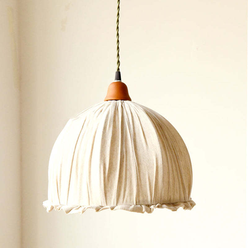 EcoLume | Nordic Design Bloem LED Hanglamp Kap Fabric Beige Woonkamer/Slaapkamer/Eetkamer