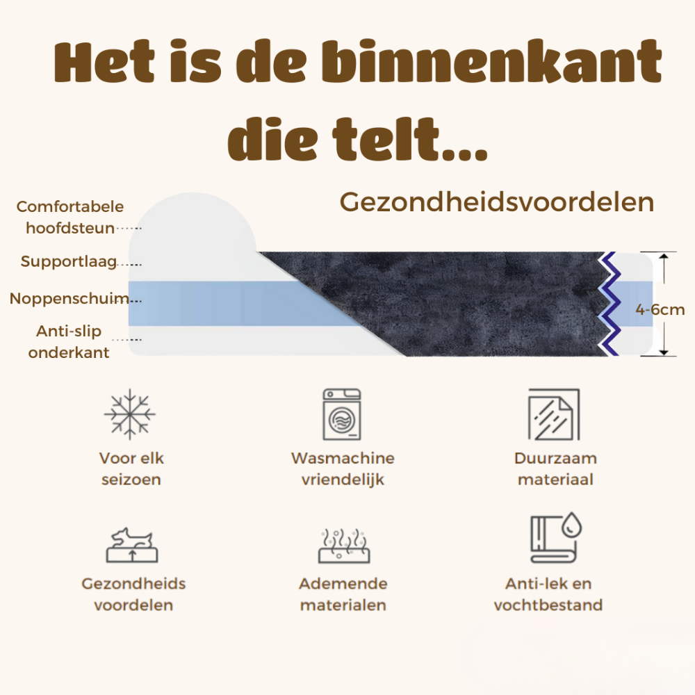 SupportivePaws | Orthopedisch Hondenbed voor meer support