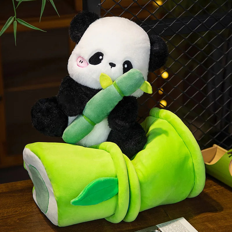 HuggiPanda - Panda Kussen Zacht, decoratief en draagbaar