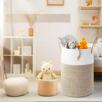 CottonFold - Opvouwbare katoenen opbergmand voor huisgebruik