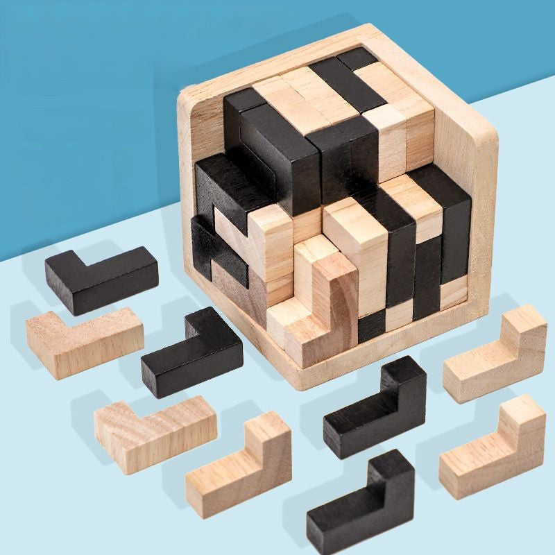 CleverCube - Brain Teaser Spellen met Houten Intelligentiespeelgoed
