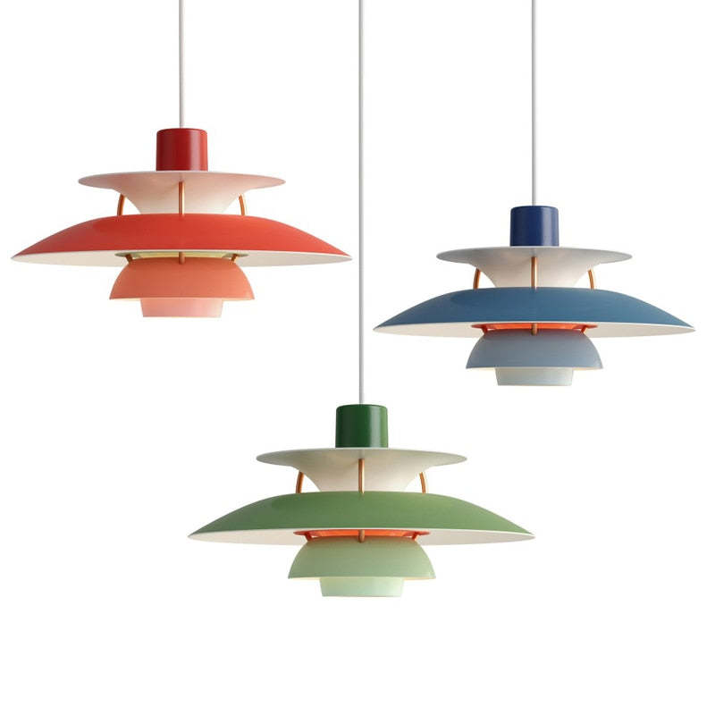 LuminoMora | Modern Shade LED Hanging Lamp Colorful Metal Living/Bedroom/Dining Room