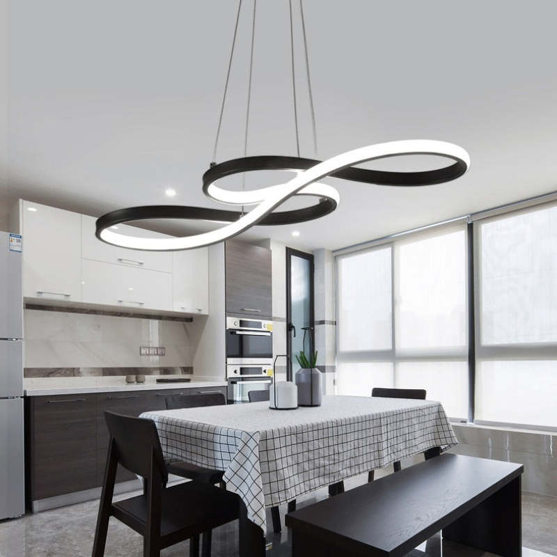 SereneShine |  LED Hanglamp Metal/Silicone Zwart/Wit/Goud Slaap/Eet/Woonkamer