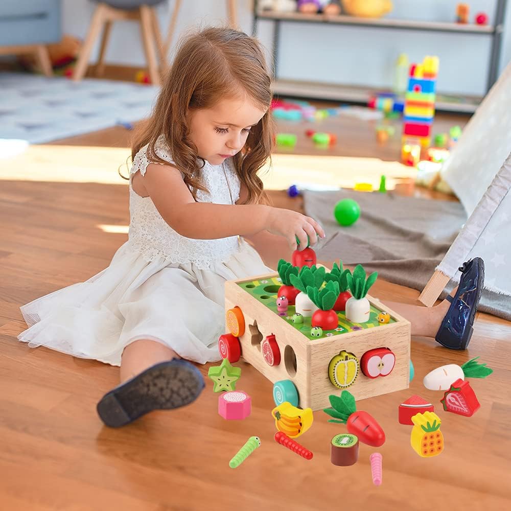 SmartSprouts | Peuters Montessori Hamer Spel Houten Onderwijsspeelgoed voor Baby Jongens Meisjes Leeftijd 1 2 3 Jaar Oud,