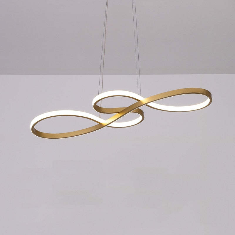 SereneShine |  LED Hanglamp Metal/Silicone Zwart/Wit/Goud Slaap/Eet/Woonkamer