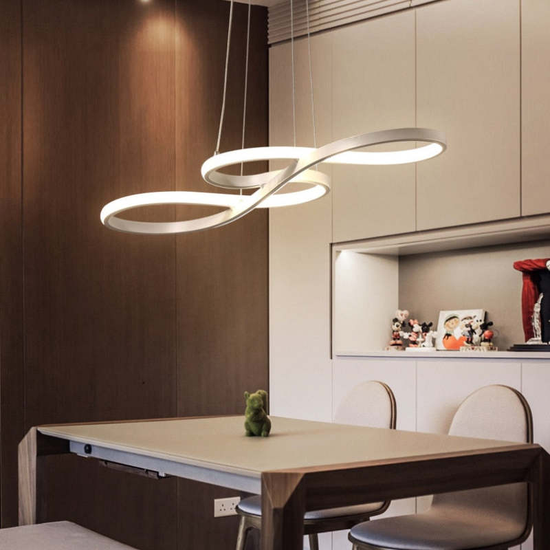 SereneShine |  LED Hanglamp Metal/Silicone Zwart/Wit/Goud Slaap/Eet/Woonkamer