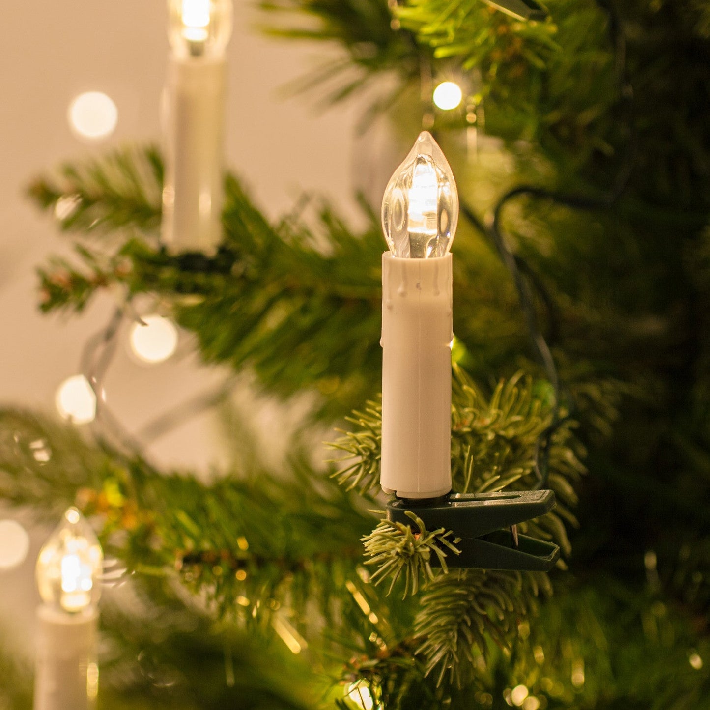SparkleFlame - Traditionele LED kerstboomkaarsen met clips