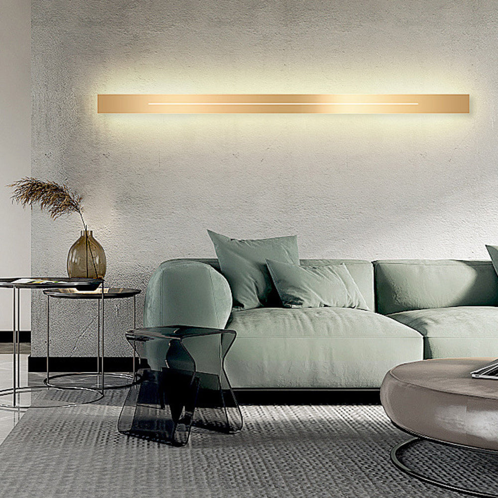 UrbanElegance | Modern Lineaire LED Wandlamp Zwart/Goud Acryl Badkamer