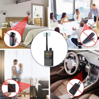 CovertDetect - GSM GPS Apparaat Vinder, Laserlens, Verborgen Camera, RF Detector en Spionage Signaal Bug Detector