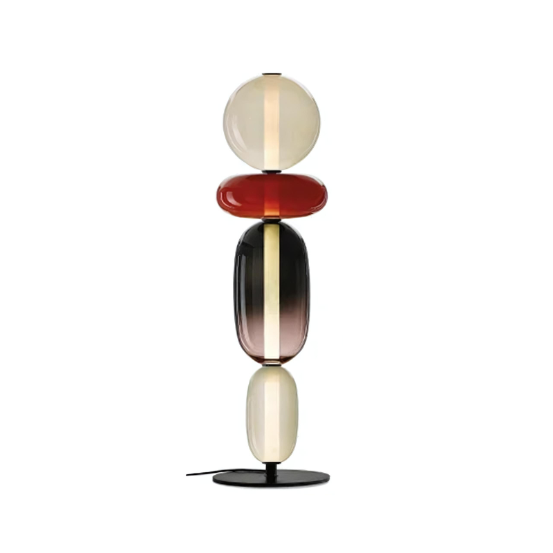 LustroLicht - Bonbonkleurige glazen staande lamp