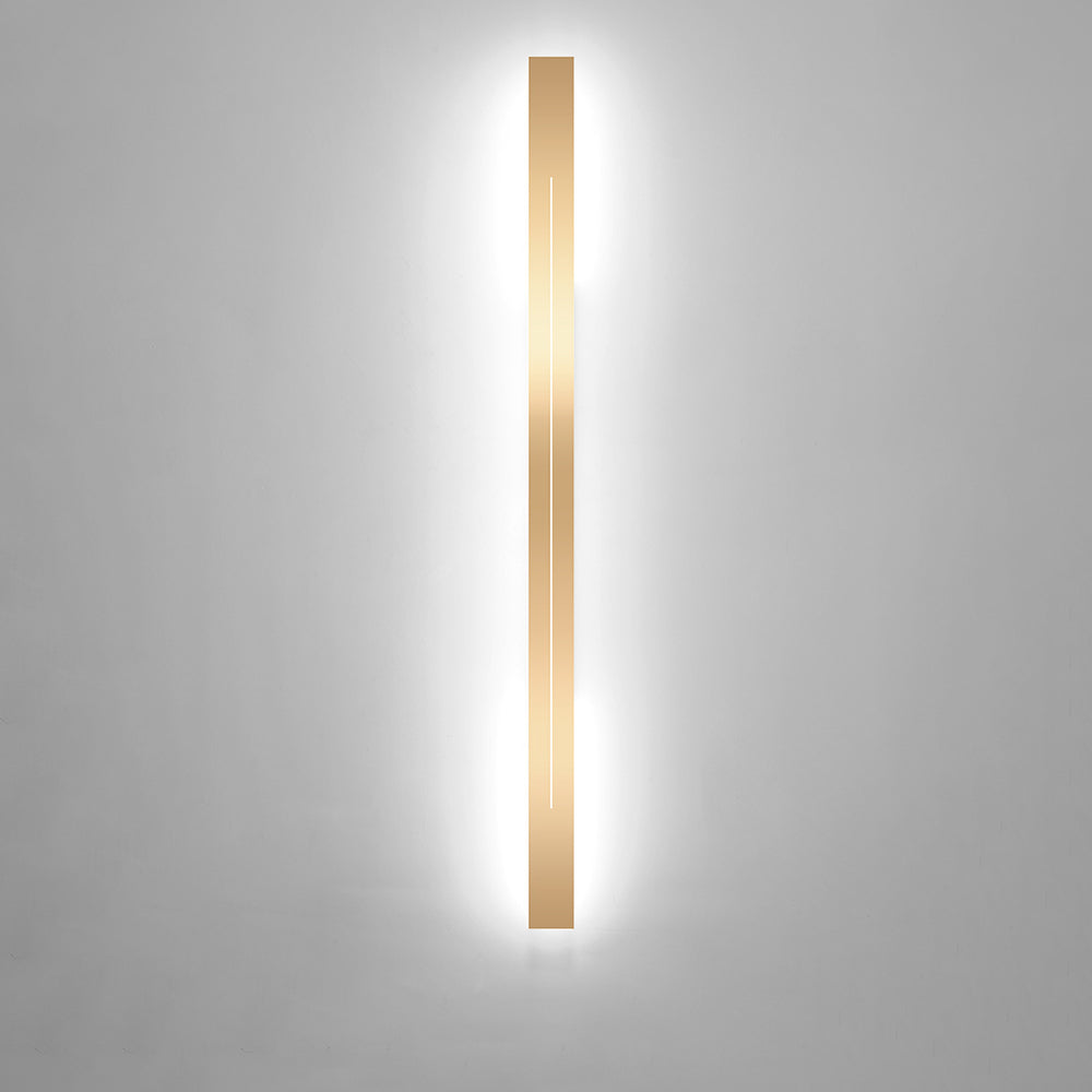 UrbanElegance | Modern Lineaire LED Wandlamp Zwart/Goud Acryl Badkamer