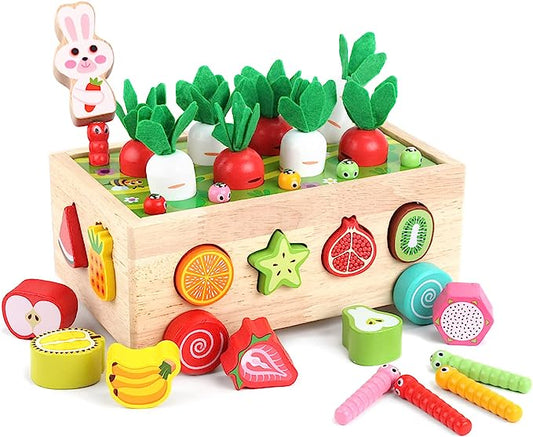 SmartSprouts | Peuters Montessori Hamer Spel Houten Onderwijsspeelgoed voor Baby Jongens Meisjes Leeftijd 1 2 3 Jaar Oud,