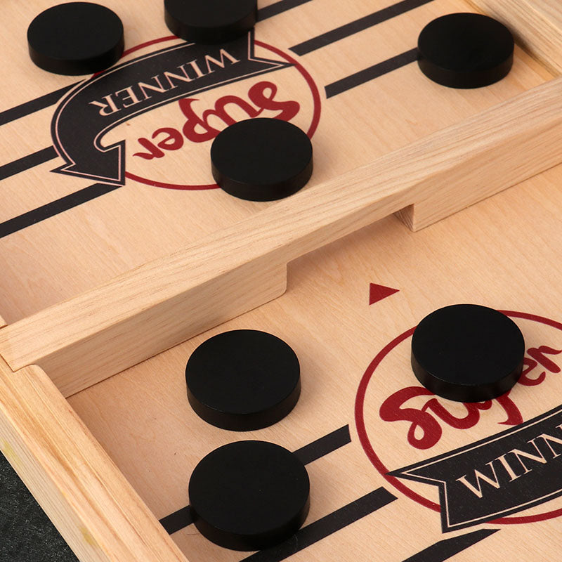PuckBounce - Dubbelzijdig omkeerbaar Sling Puck bordspel voor gezinnen