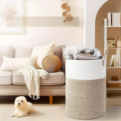 CottonFold - Opvouwbare katoenen opbergmand voor huisgebruik