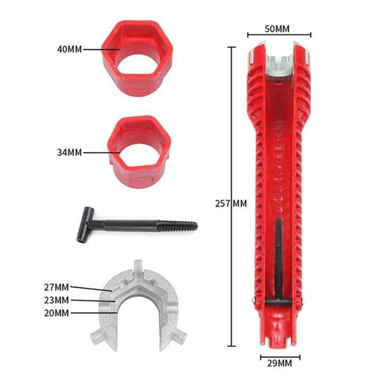 GripMaster - 8-in-1 sleutel | Praktisch en effectief | Geschikt voor alle moeren