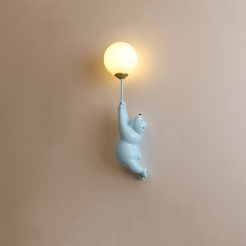 ModishRadiance | Bear LED Wandlamp Wit/Blauw/Roze Hars/Acryl Slaap/Woon/Kinderkamer