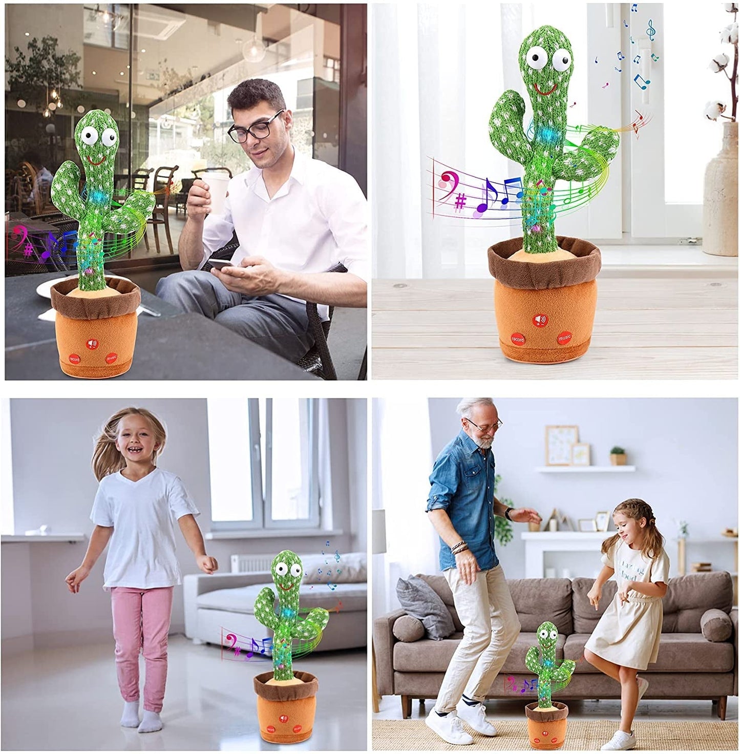 LumaNova - Reageert op geluid De pratende cactus