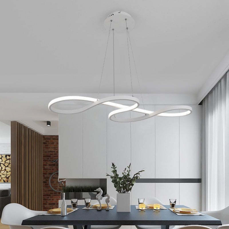 SereneShine |  LED Hanglamp Metal/Silicone Zwart/Wit/Goud Slaap/Eet/Woonkamer