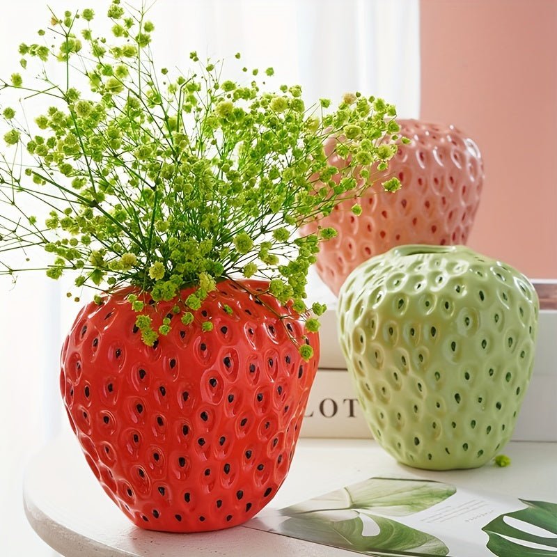 StrawVase - Unieke aardbei keramische designvaas