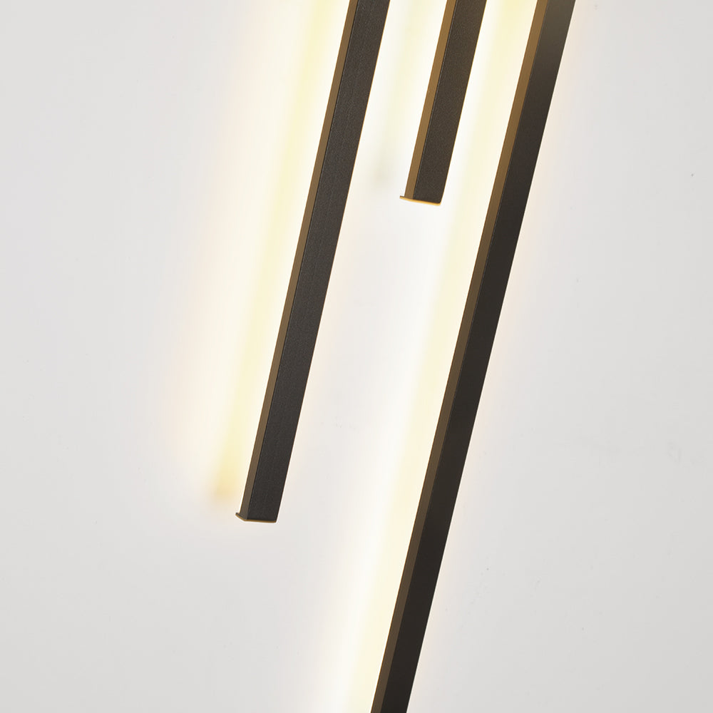 UrbanGlowWorks | Moderne Industriel LED Wandlamp Zwart Goud Metaal Acryl Slaapkamer