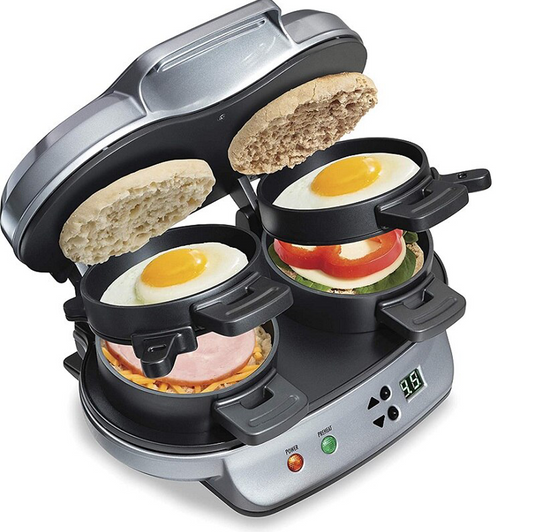 SavorEase - Ontbijt Sandwich Maker met Dubbele en Enkele Functies