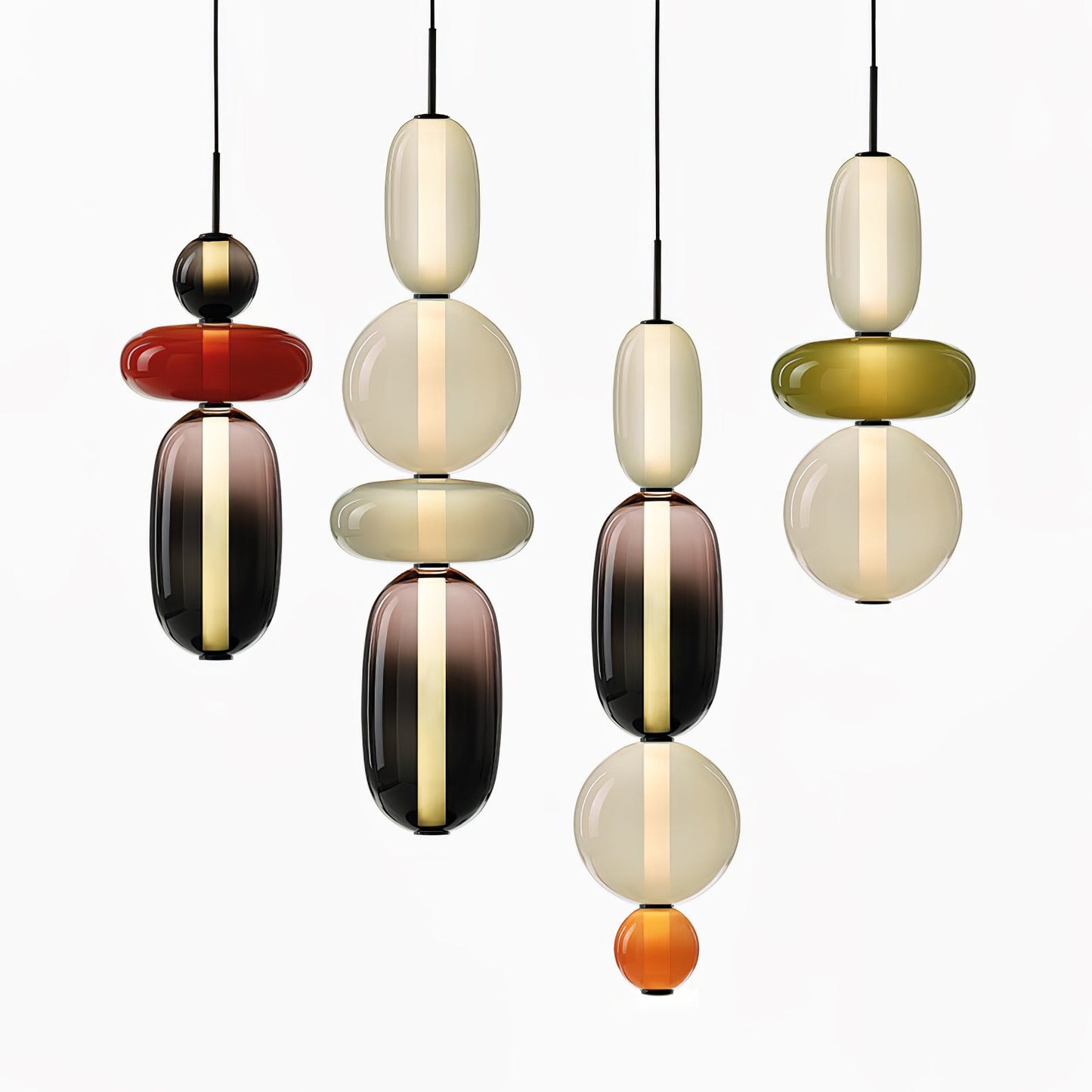 Luxovia - Elegante glazen hanglamp met LED-verlichting