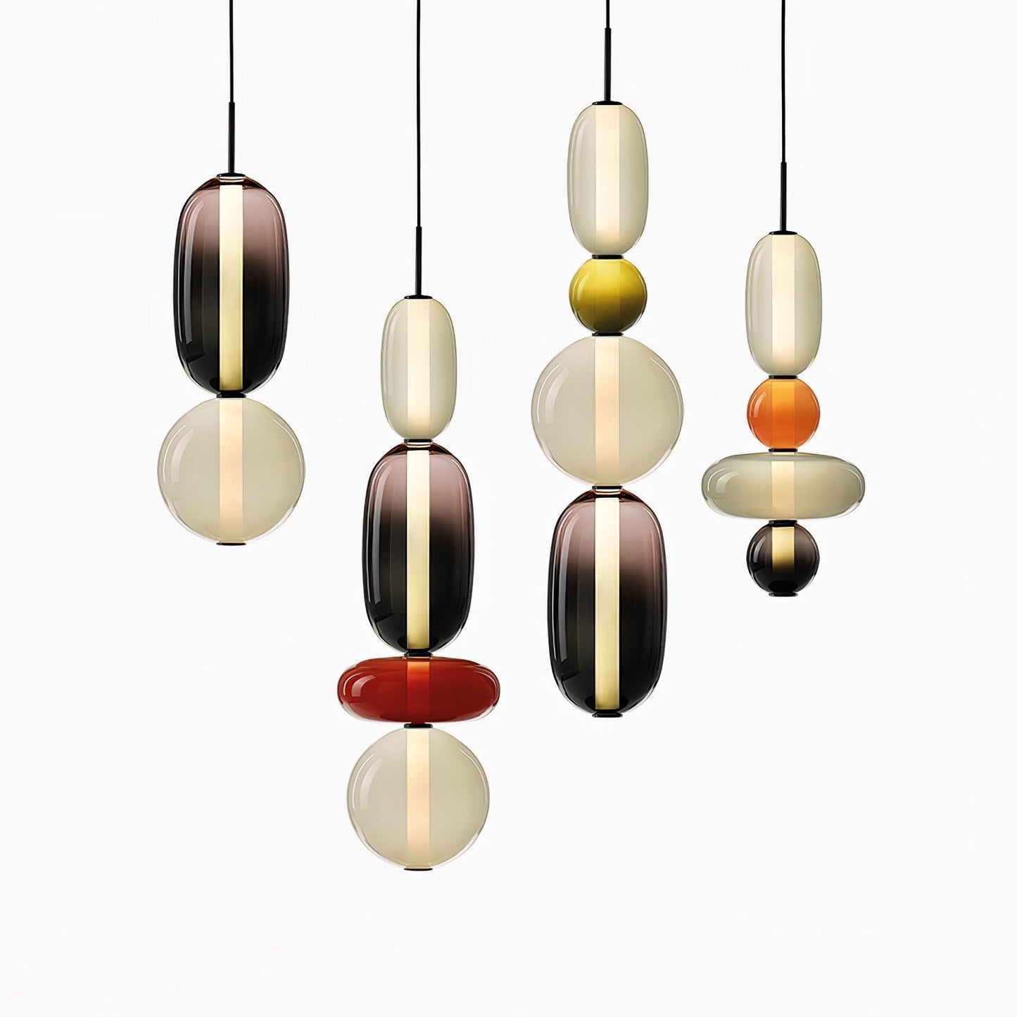 Luxovia - Elegante glazen hanglamp met LED-verlichting