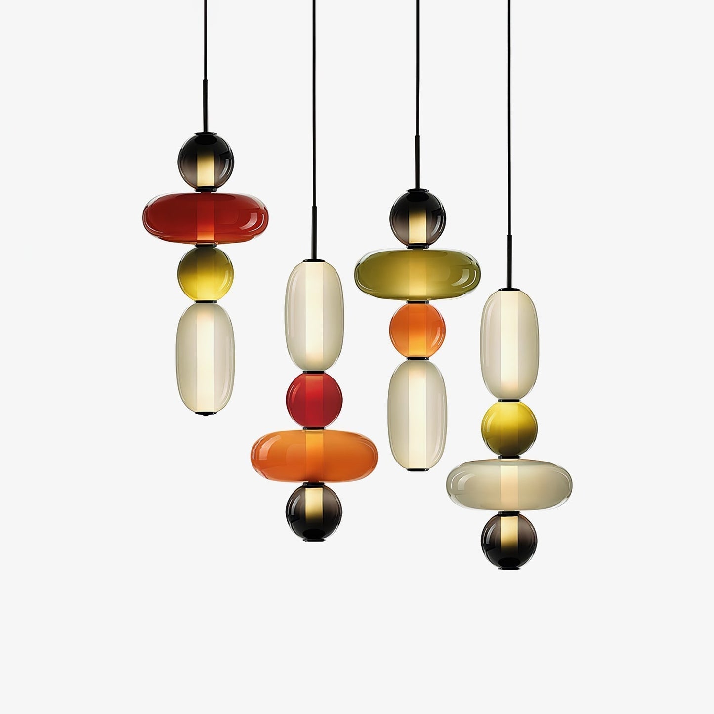 Luxovia - Elegante glazen hanglamp met LED-verlichting