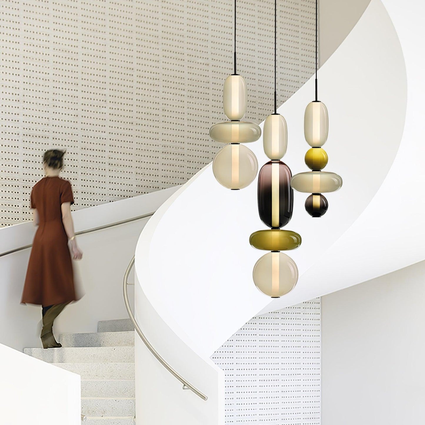 Luxovia - Elegante glazen hanglamp met LED-verlichting