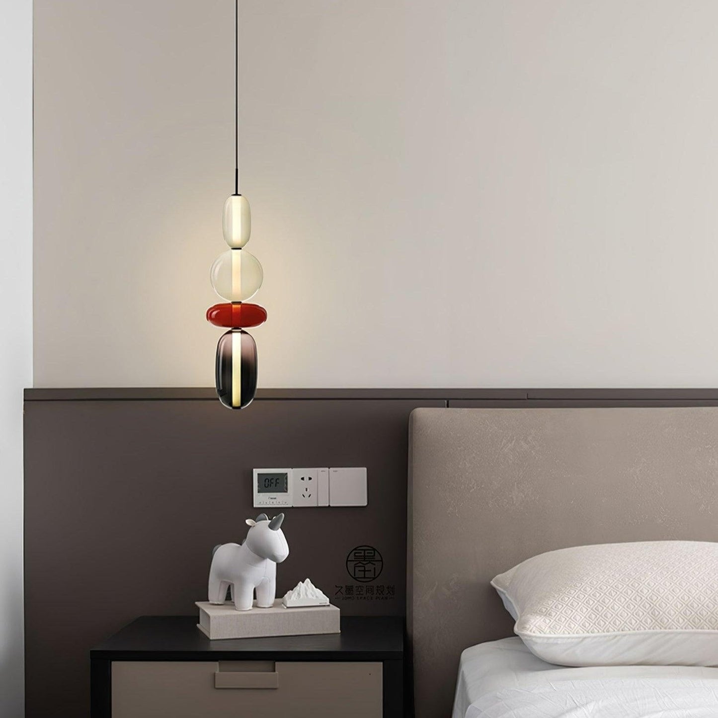 Luxovia - Elegante glazen hanglamp met LED-verlichting