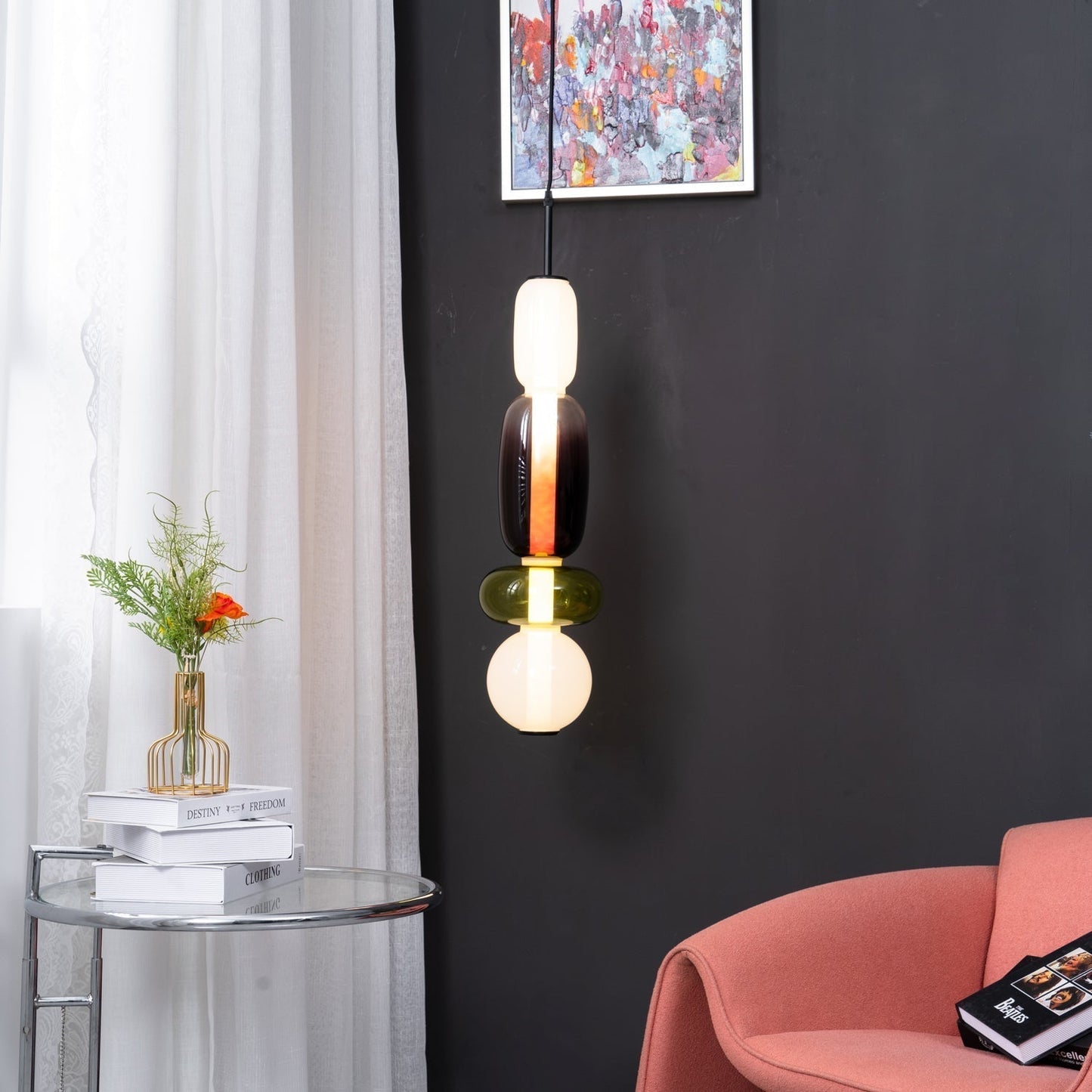 Luxovia - Elegante glazen hanglamp met LED-verlichting