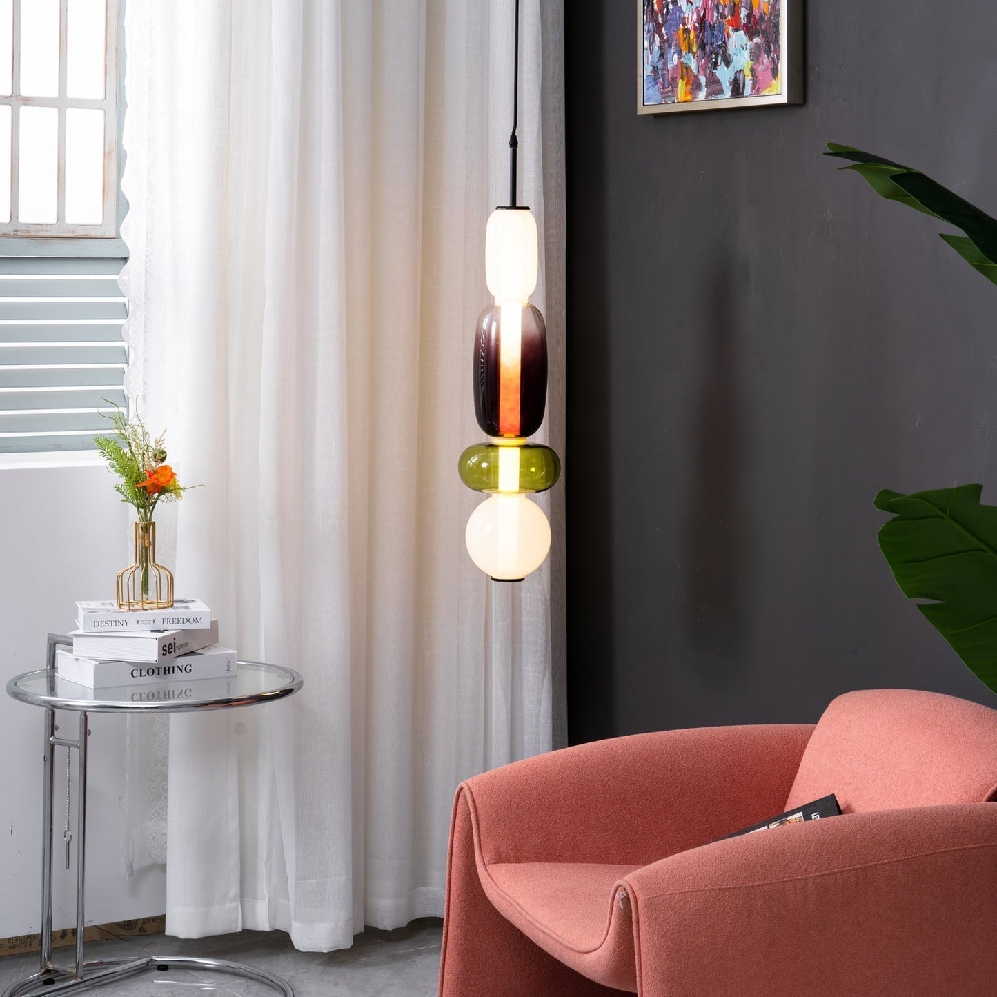 Luxovia - Elegante glazen hanglamp met LED-verlichting