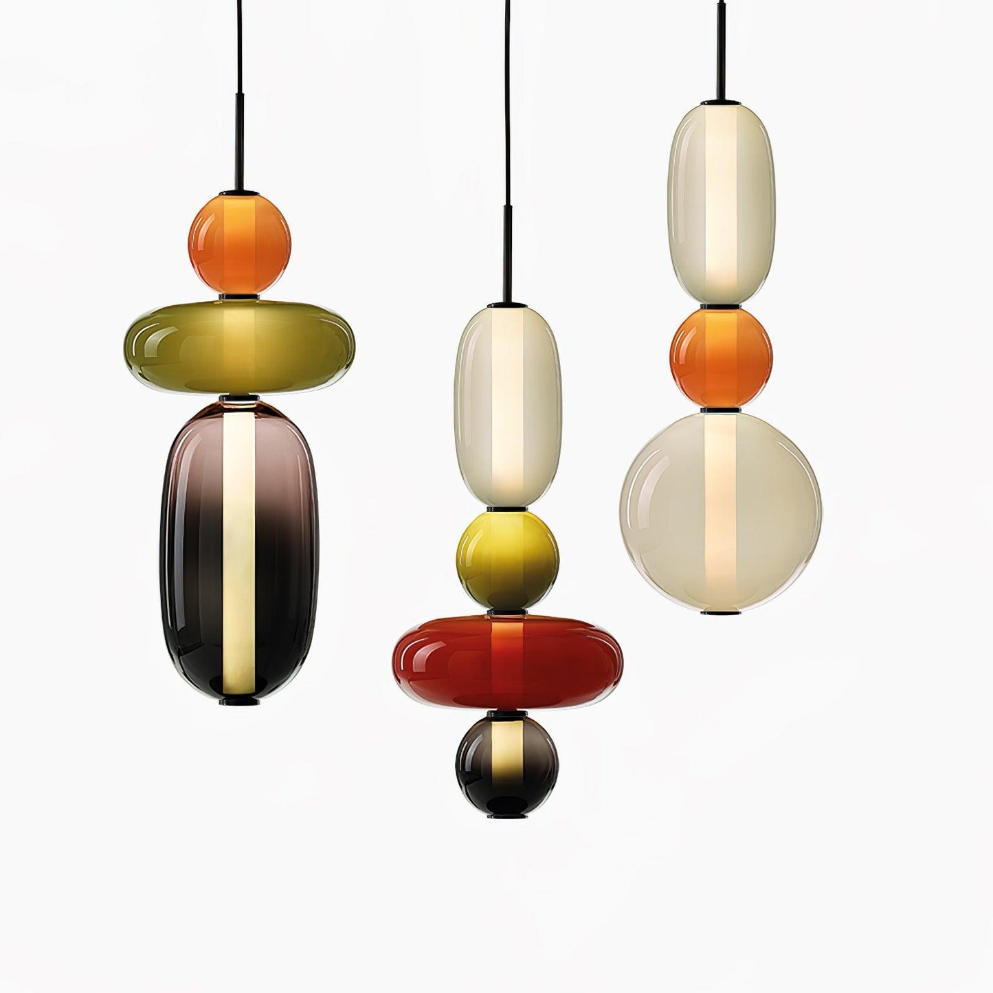 Luxovia - Elegante glazen hanglamp met LED-verlichting