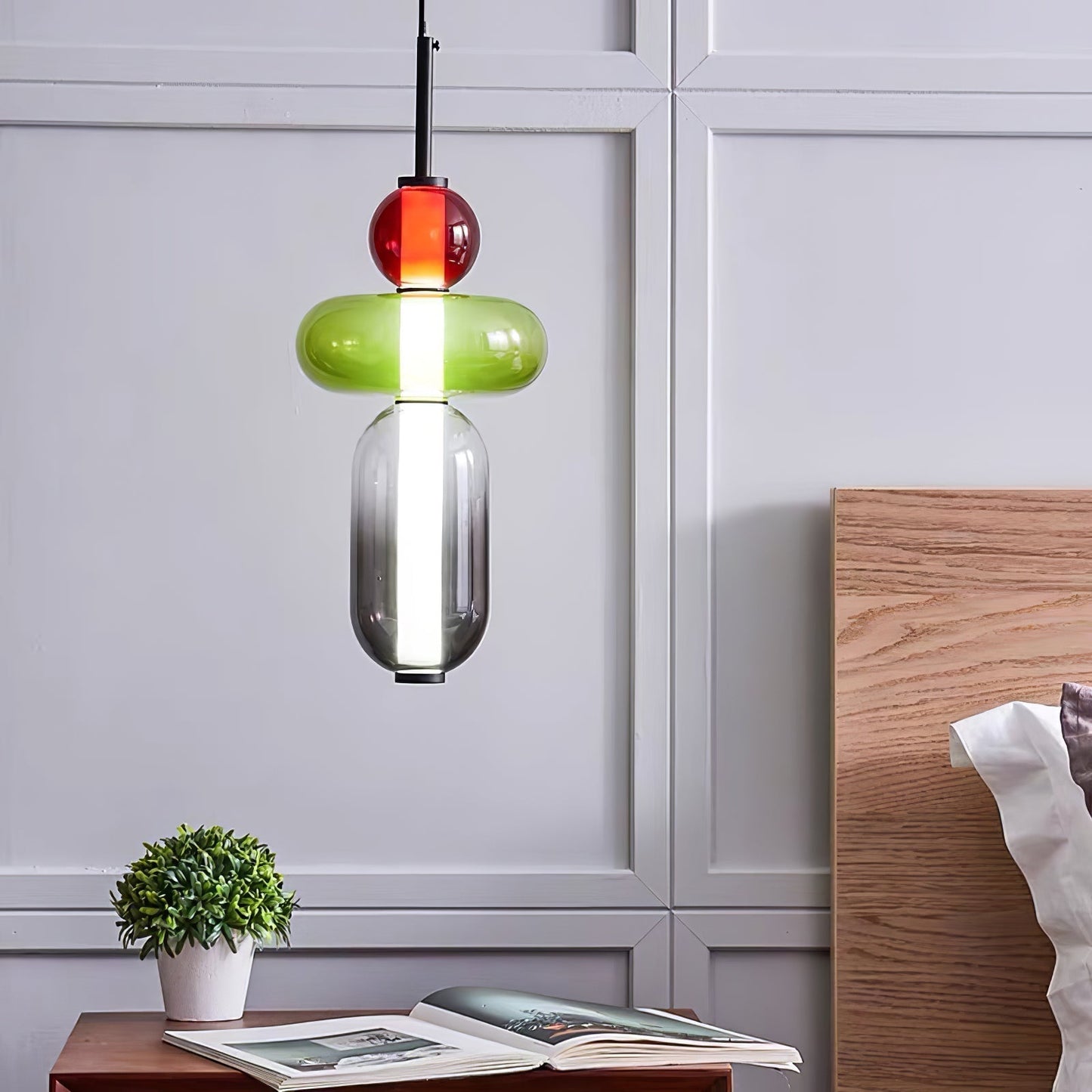Luxovia - Elegante glazen hanglamp met LED-verlichting