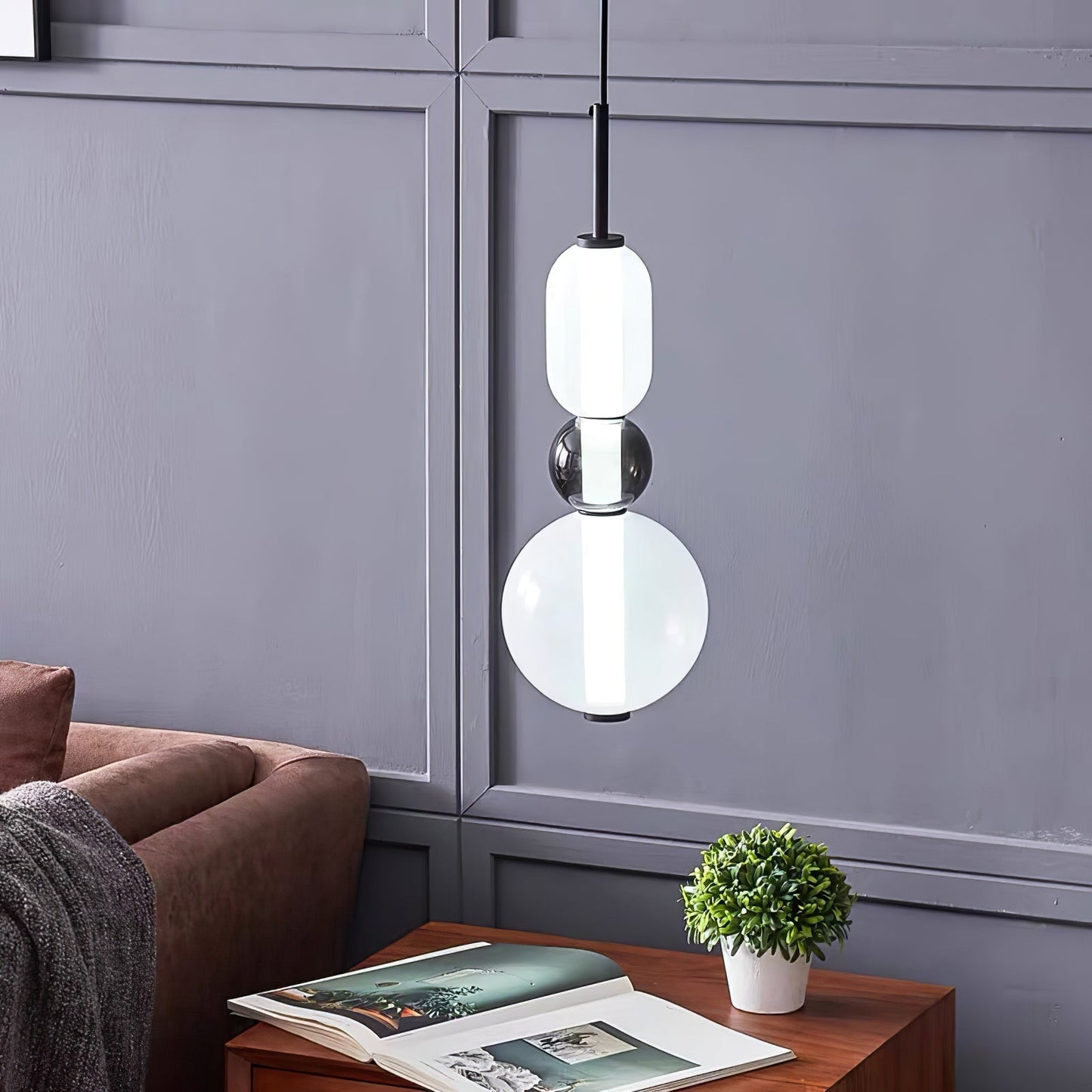 Luxovia - Elegante glazen hanglamp met LED-verlichting