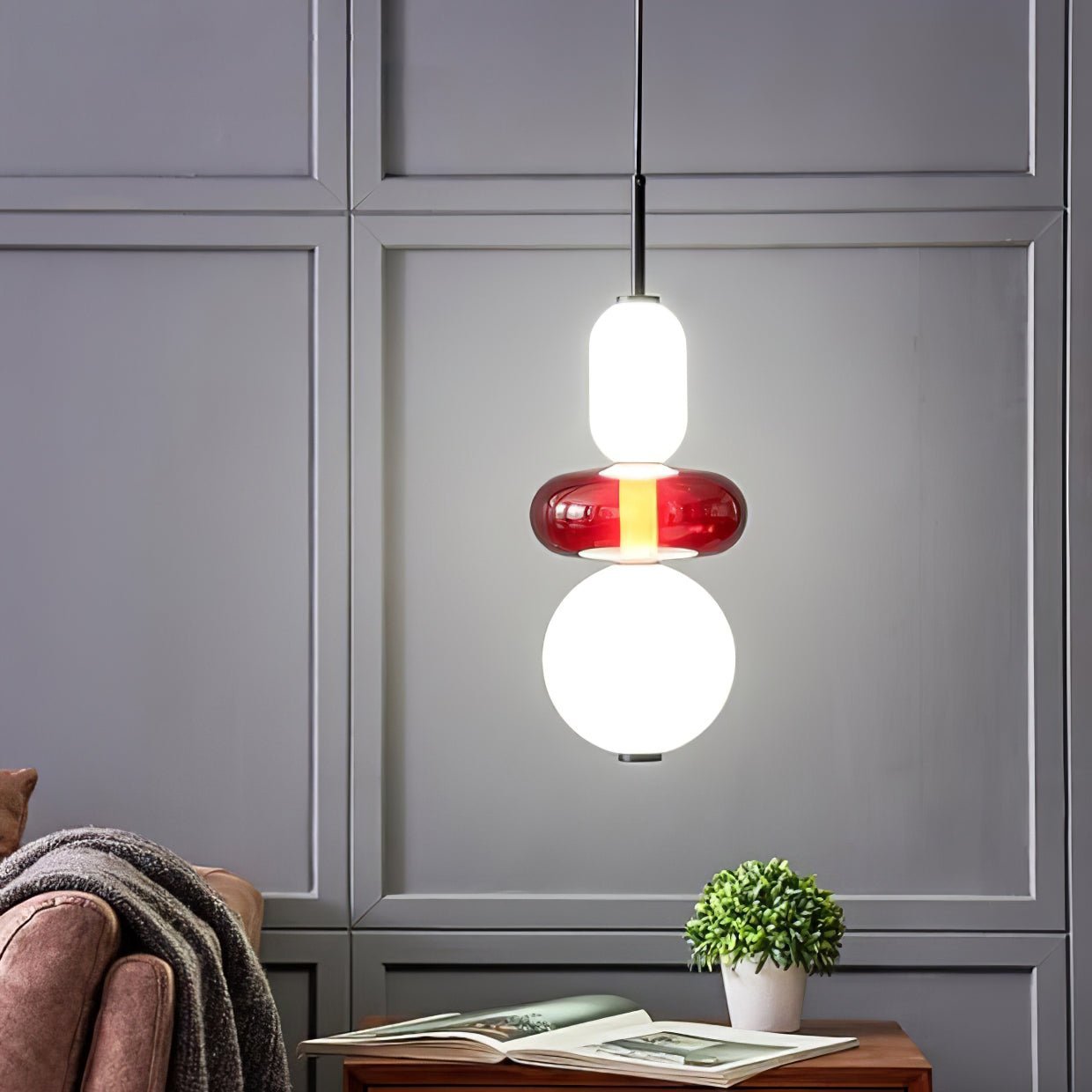 Luxovia - Elegante glazen hanglamp met LED-verlichting