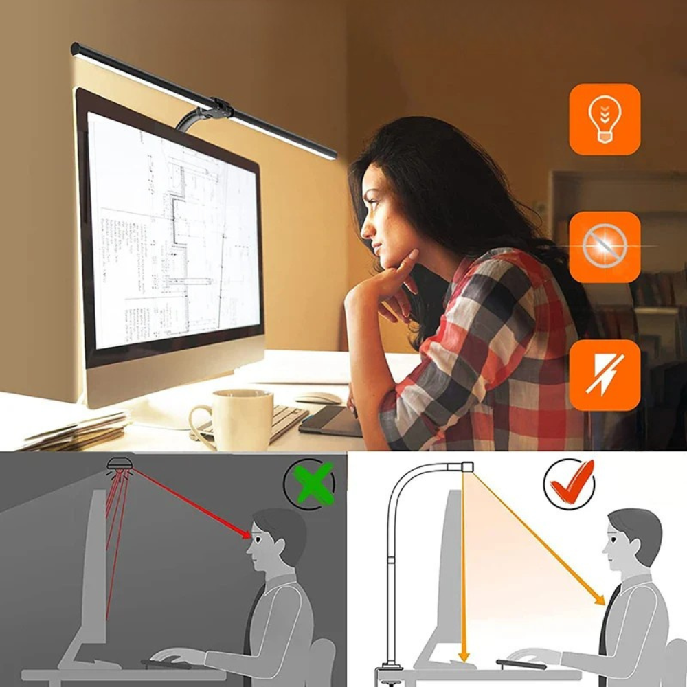 TwilightDesk - Verstelbare LED bureaulamp met dubbele kop