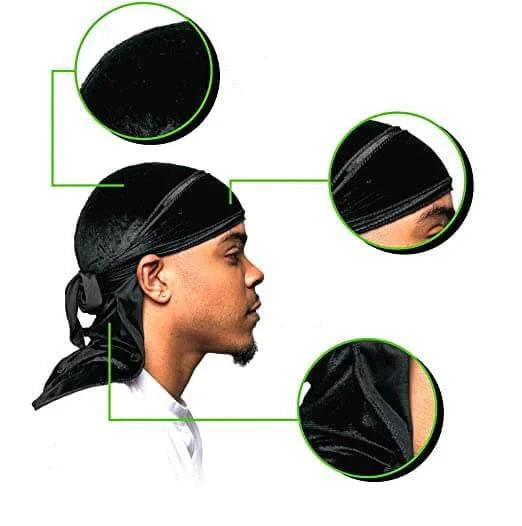 SilkWave - Ademende Fluwelen Durag