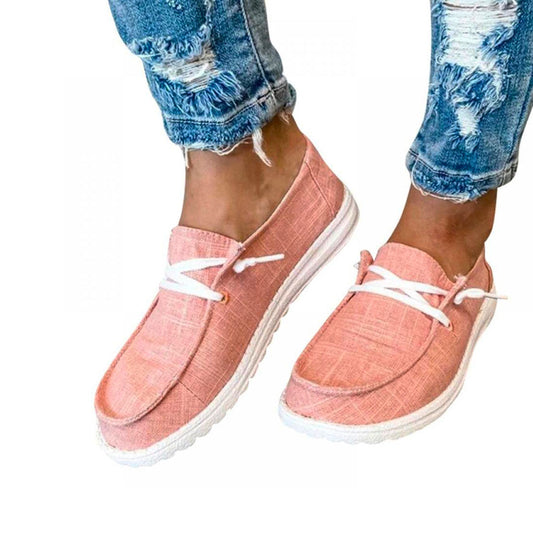 ElysianWear - Dames Canvas Lace-Up Loafers