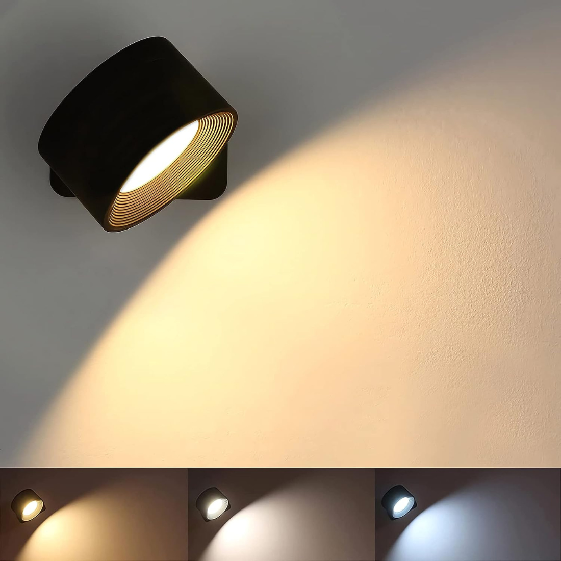 Glow360 | Draadloze oplaadbare 360° muurlamp