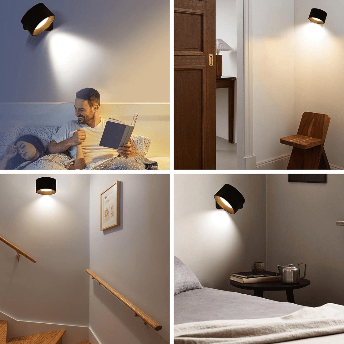 Glow360 | Draadloze oplaadbare 360° muurlamp