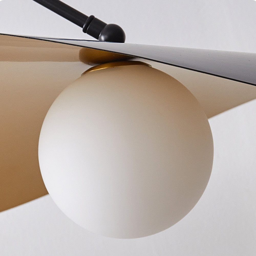 ChicBeam | Moderne Lotusblad LED Hanglamp Zwart/Goud Metaal Woonkamer