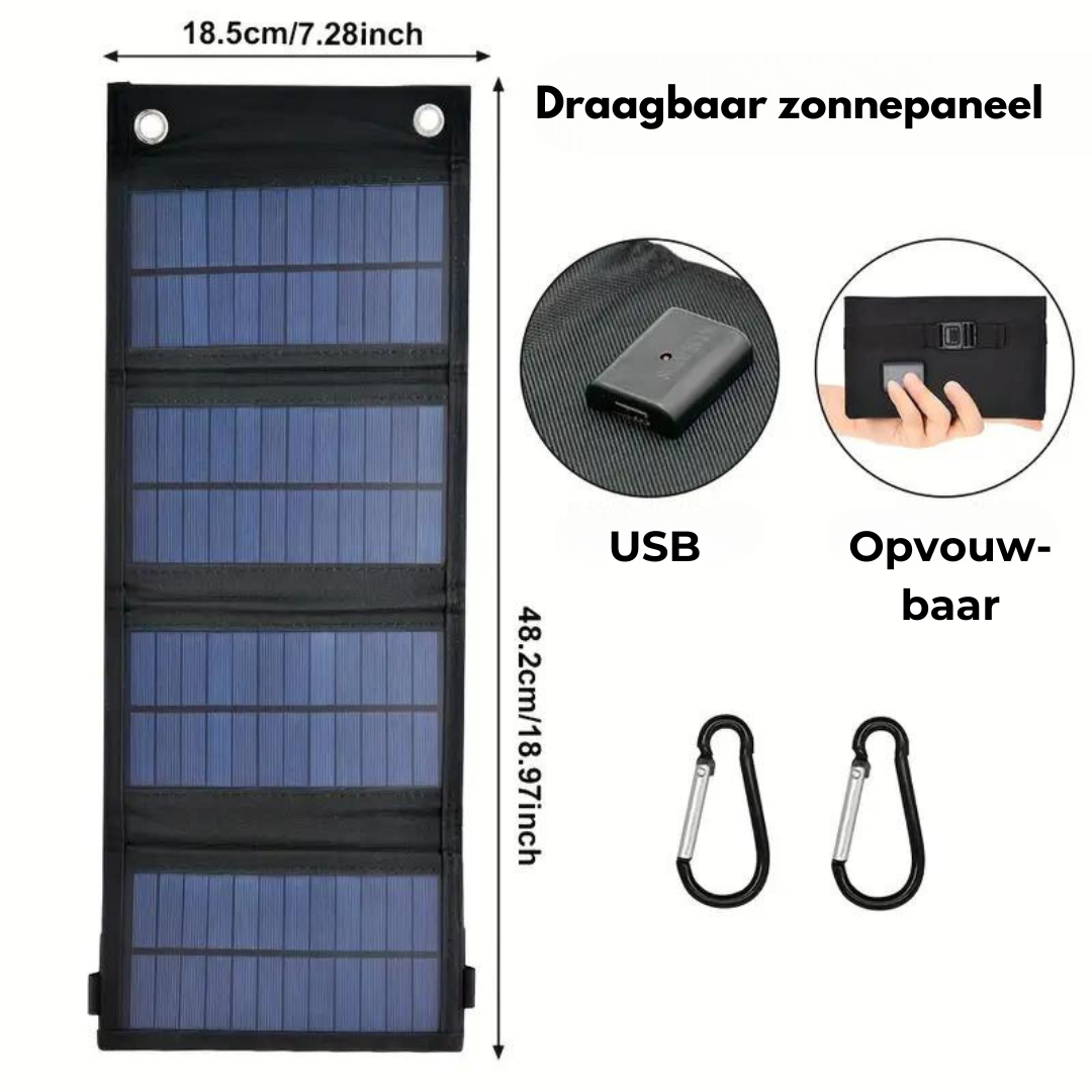 LumiFlex - Opvouwbaar Zonnepaneel - 1 USB Poort