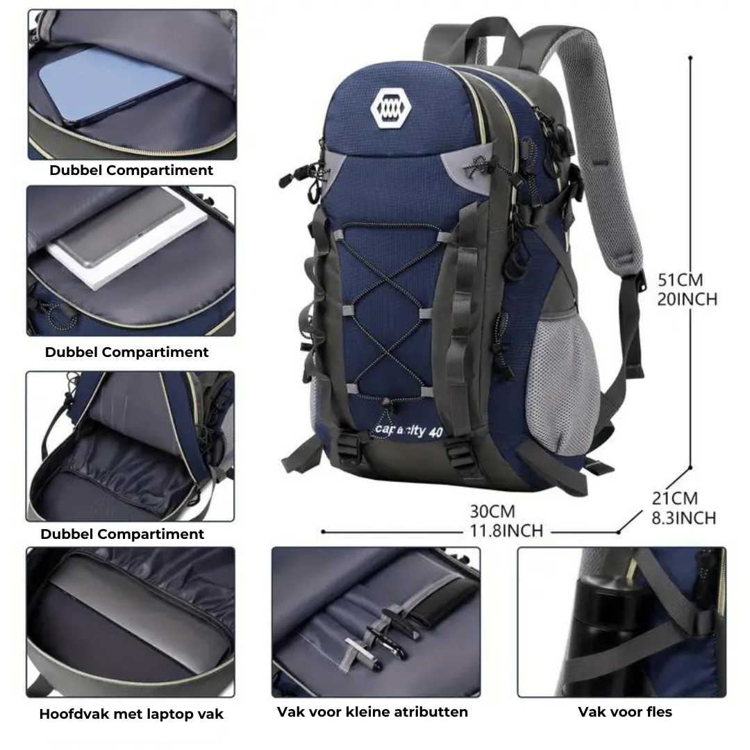 PulseCraft - 40L Backpack - Waterdicht