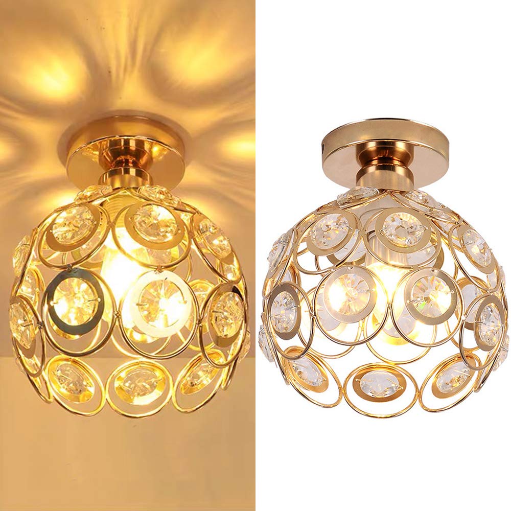 LuxoraGlow | Prachtige Gouden Luxe Bal Hal Plafondlamp