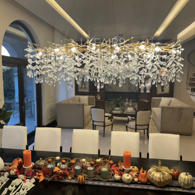 VersaillesLicht - Elegante kristallen hanglamp met takdesign