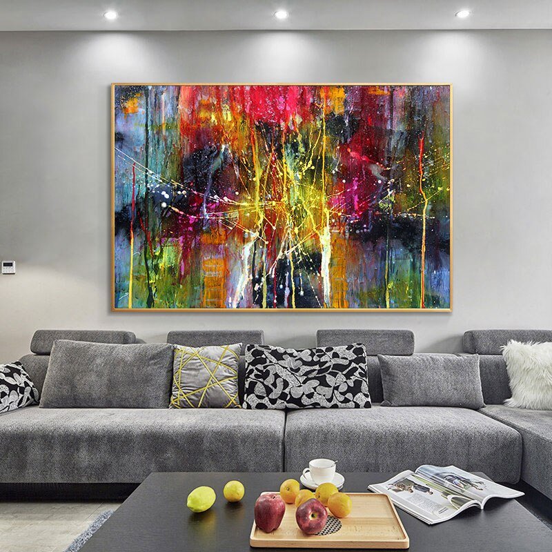 VividWall - Moderne abstract canvas voor expressieve wanddecoratie