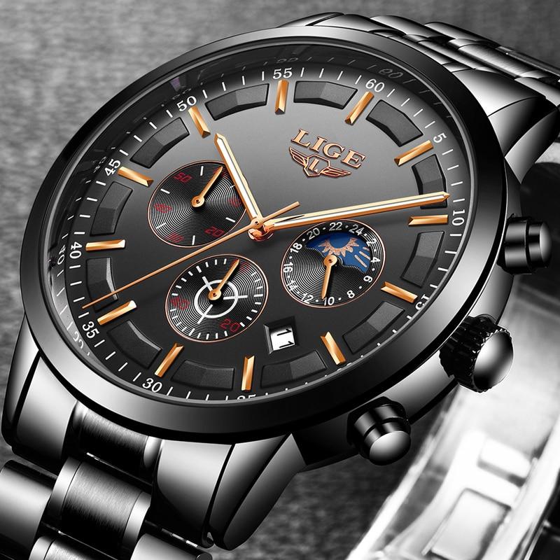 VanguardTime | Military Black Steel Horloge - Elegant en stijlvol